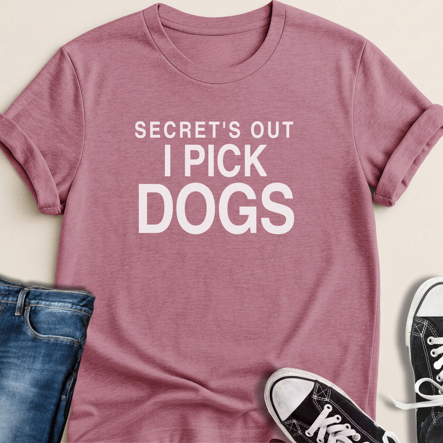 Secret's Out. I Pick Dogs. T-shirt - Zeke Squad