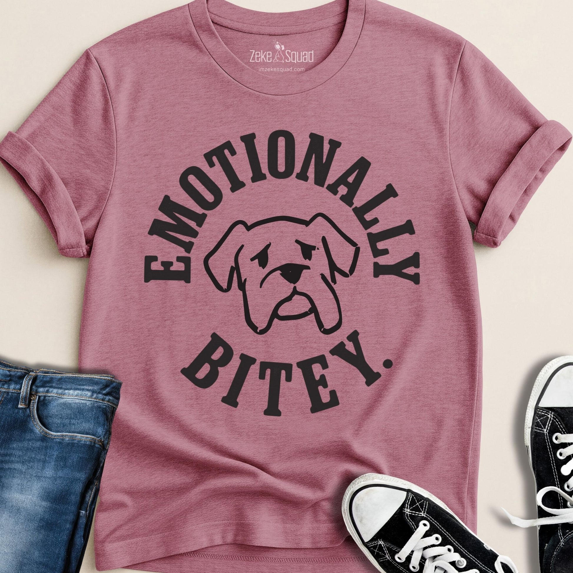 Emotionally Bitey True Story T-shirt - Zeke Squad