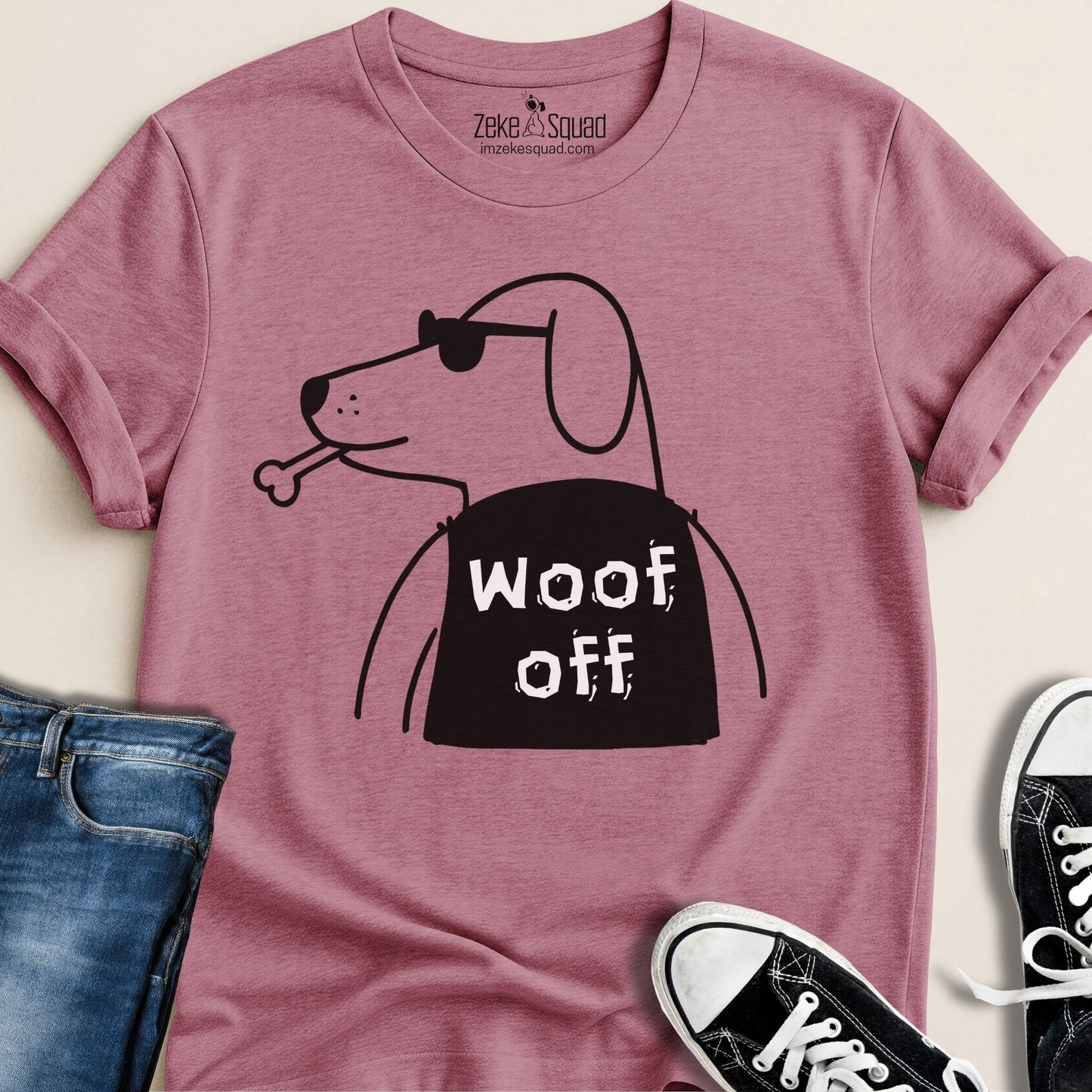 Woof Off Punk Dog T-shirt - Zeke Squad