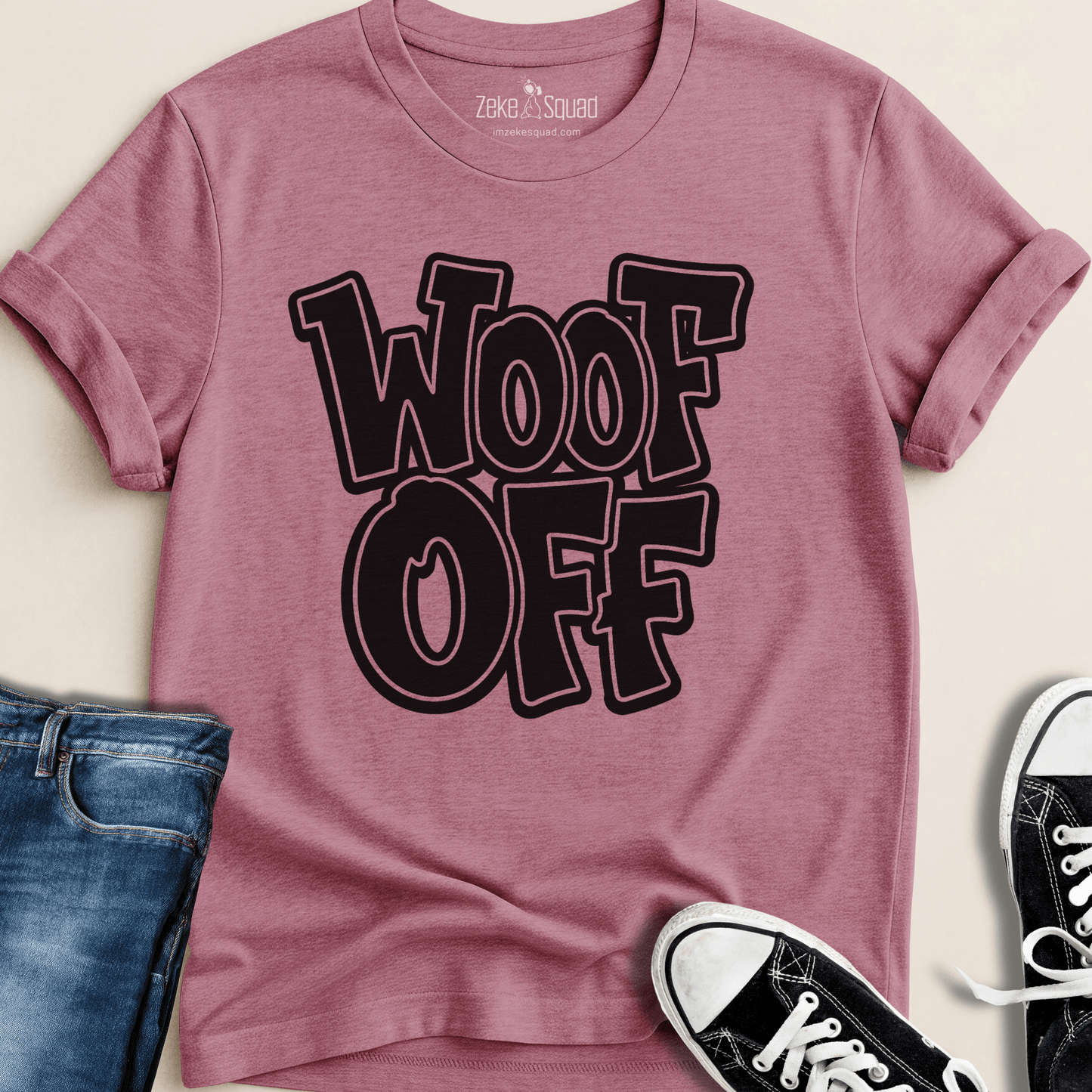 Woof Off Boldly T-shirt - Zeke Squad