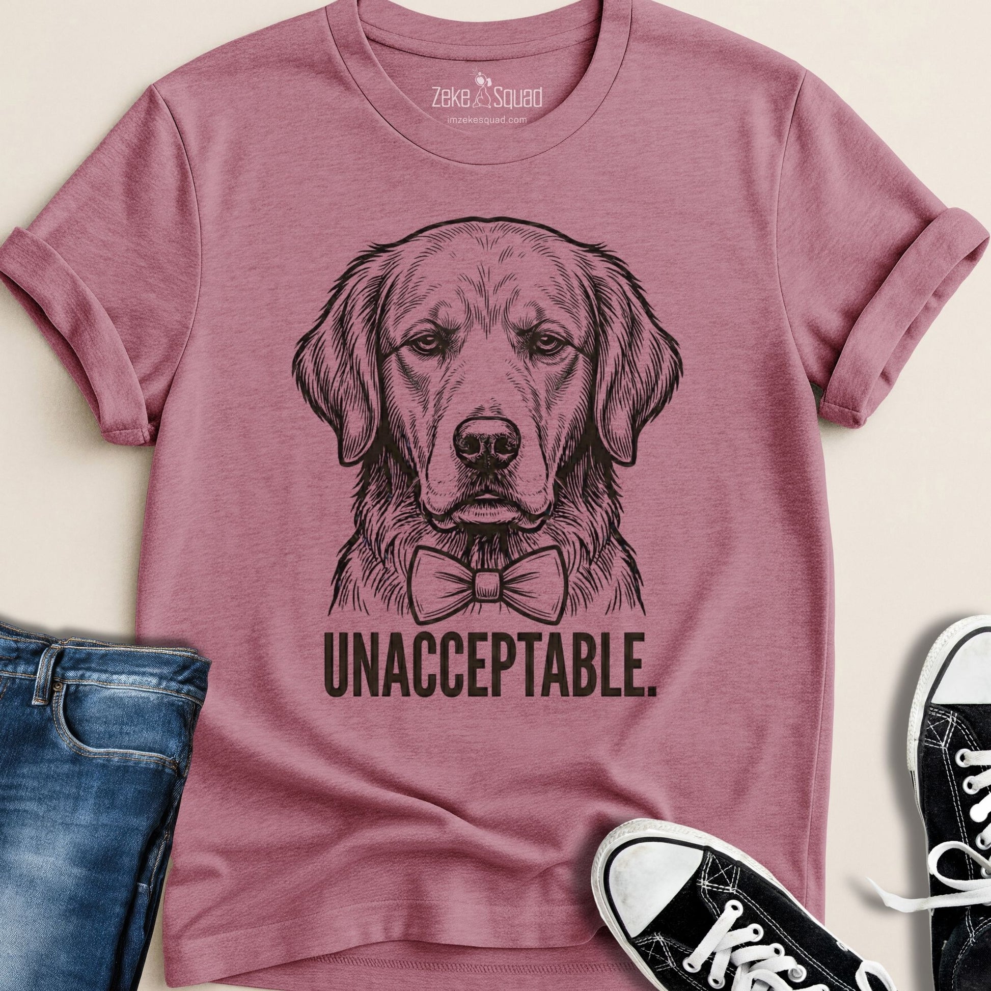 Unacceptable. Dog Person T-shirt - Zeke Squad