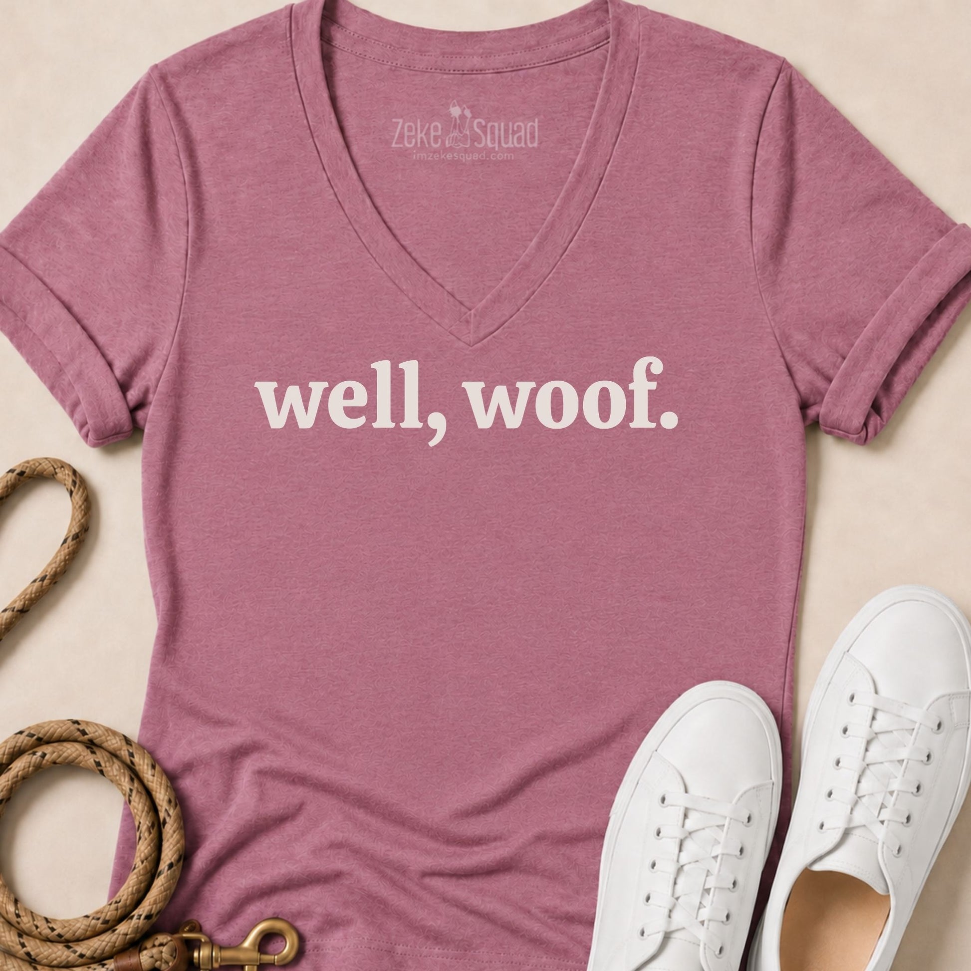 Well, Woof Women's V-neck - Zeke Squad