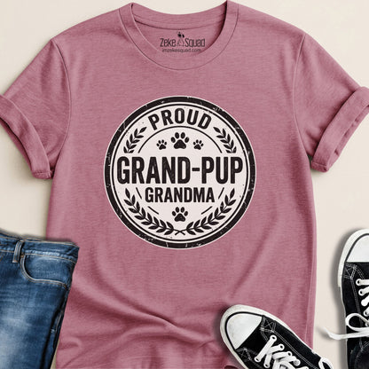 Proud Grand - pup Grandma T-shirt - Zeke Squad