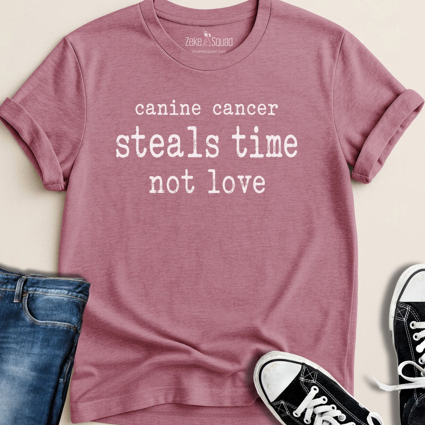 Canine Cancer Steals Time T-shirt - Zeke Squad