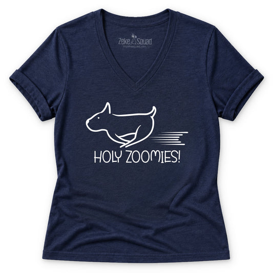 Zoomies Women's V-neck - Zeke Squad
