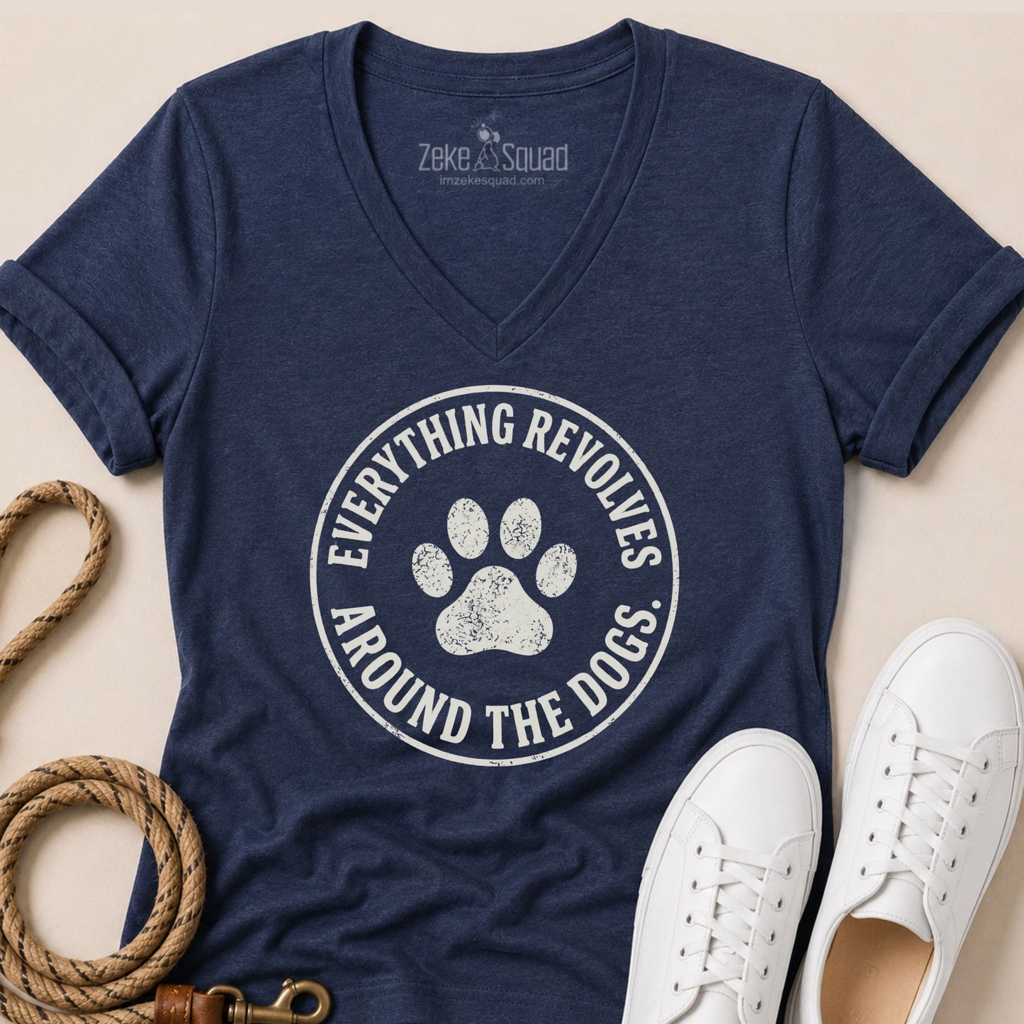 Everything Revolves Around the Dogs V-Neck