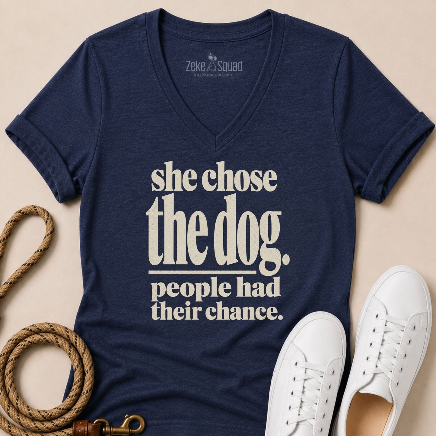 She Chose the Dog. People Had Their Chance V-Neck