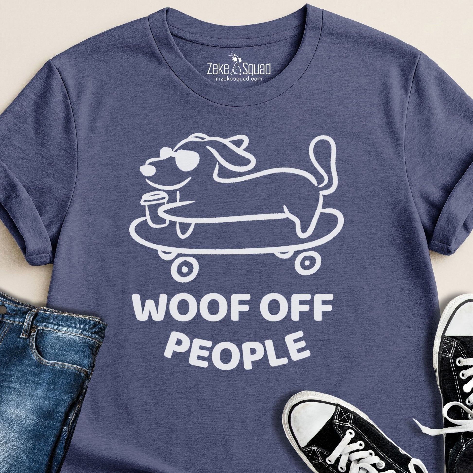Woof Off People T-shirt - Zeke Squad
