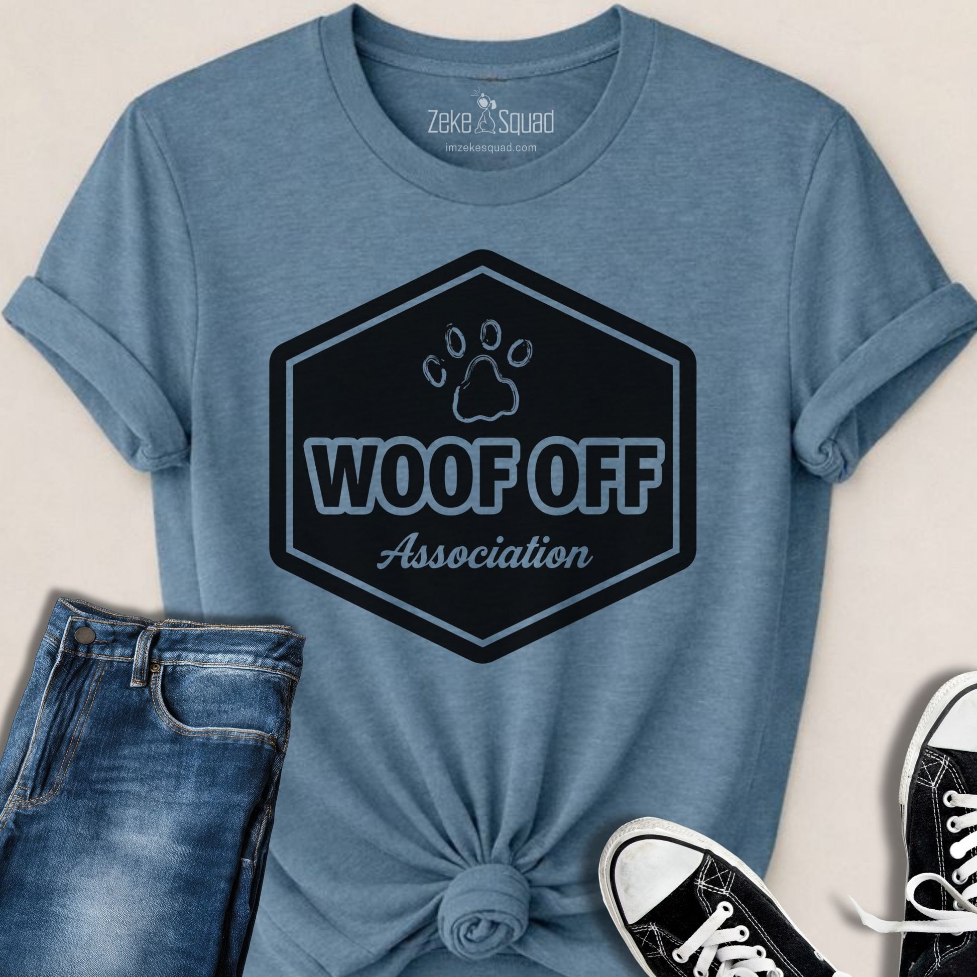 Woof Off Association T-shirt - Zeke Squad