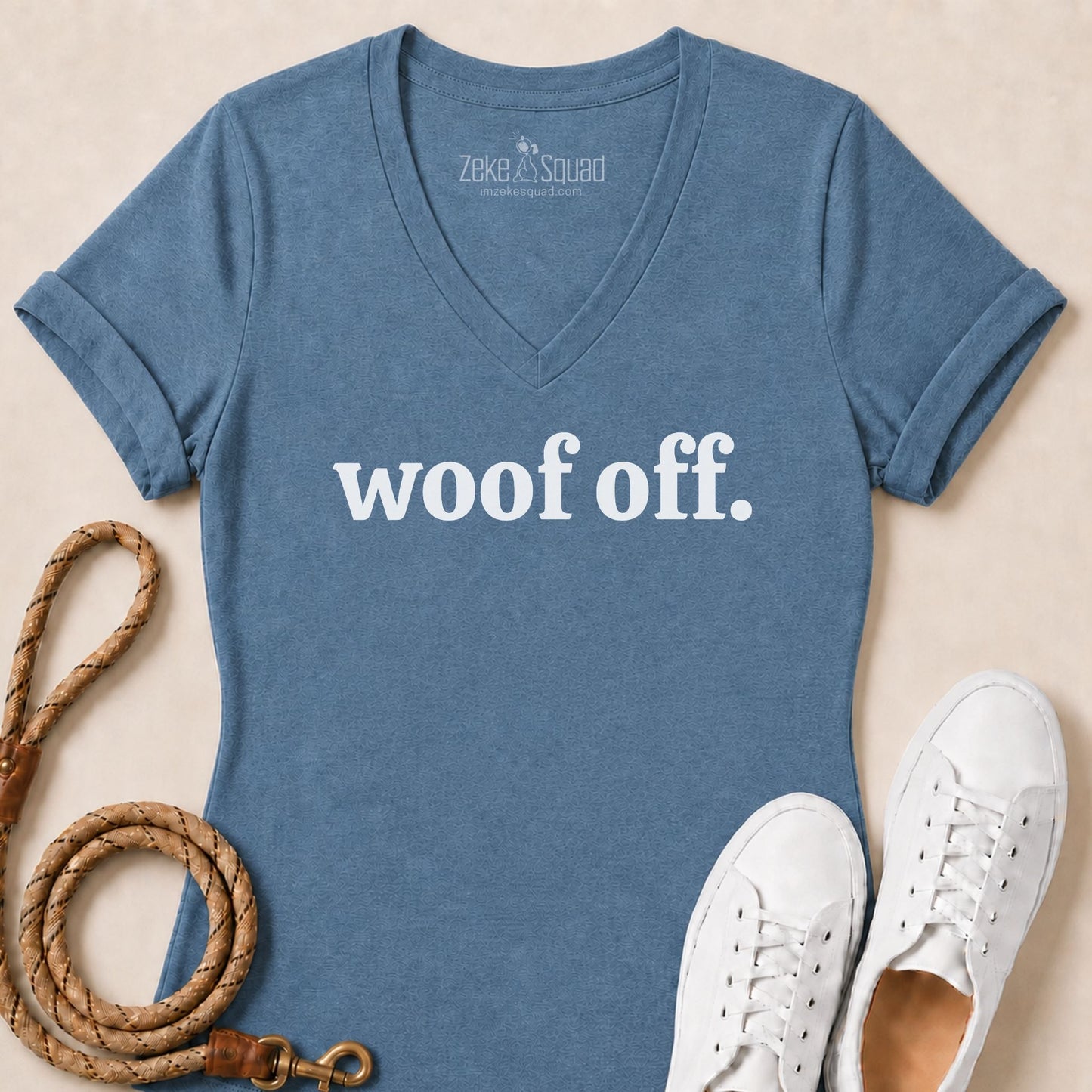 Woof Off Women's V-Neck T-Shirt