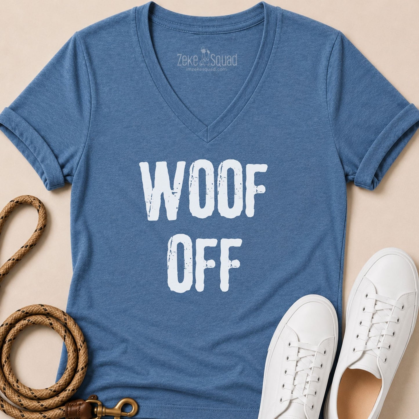 Woof Off Grunge Women's V-neck