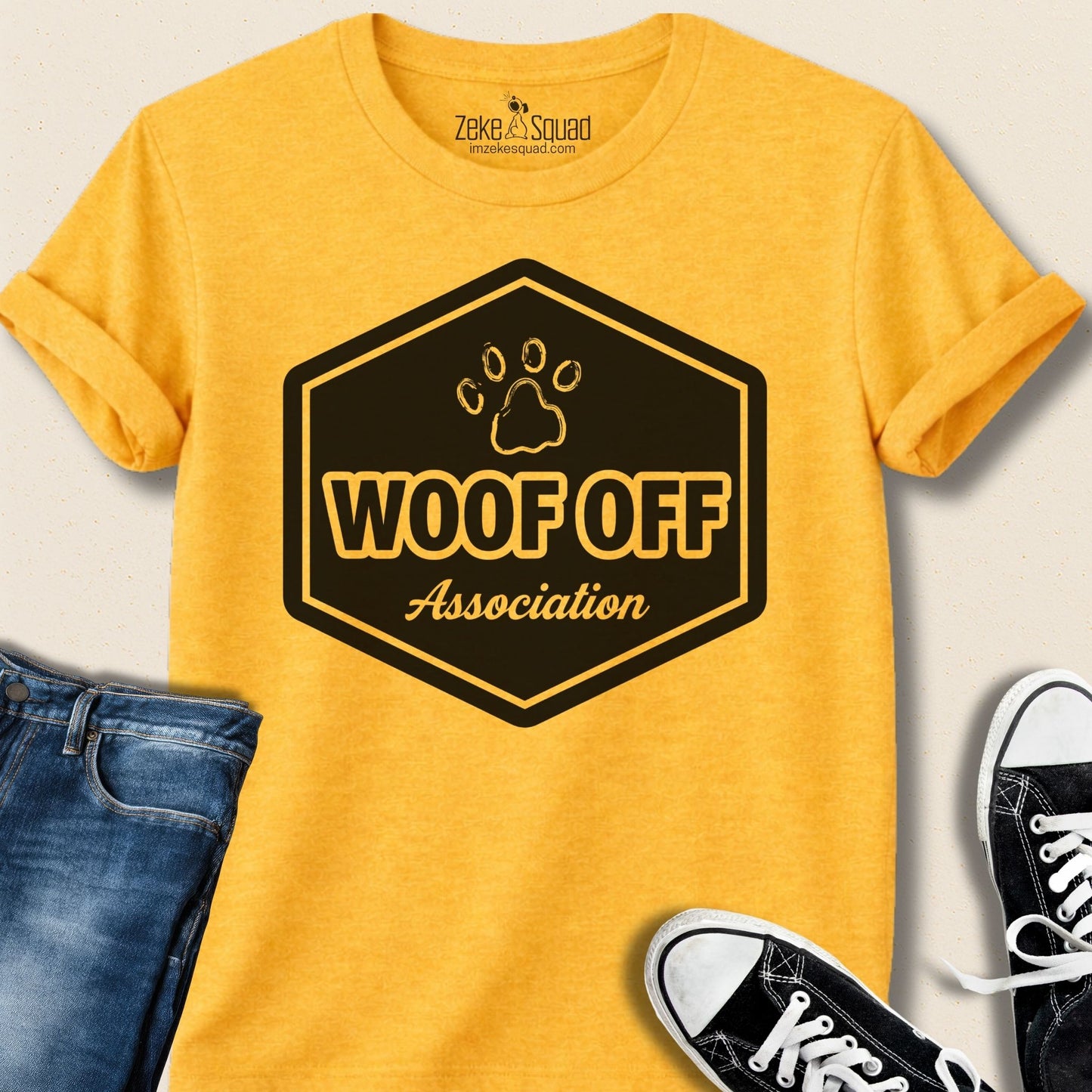 Woof Off Association T-shirt - Zeke Squad