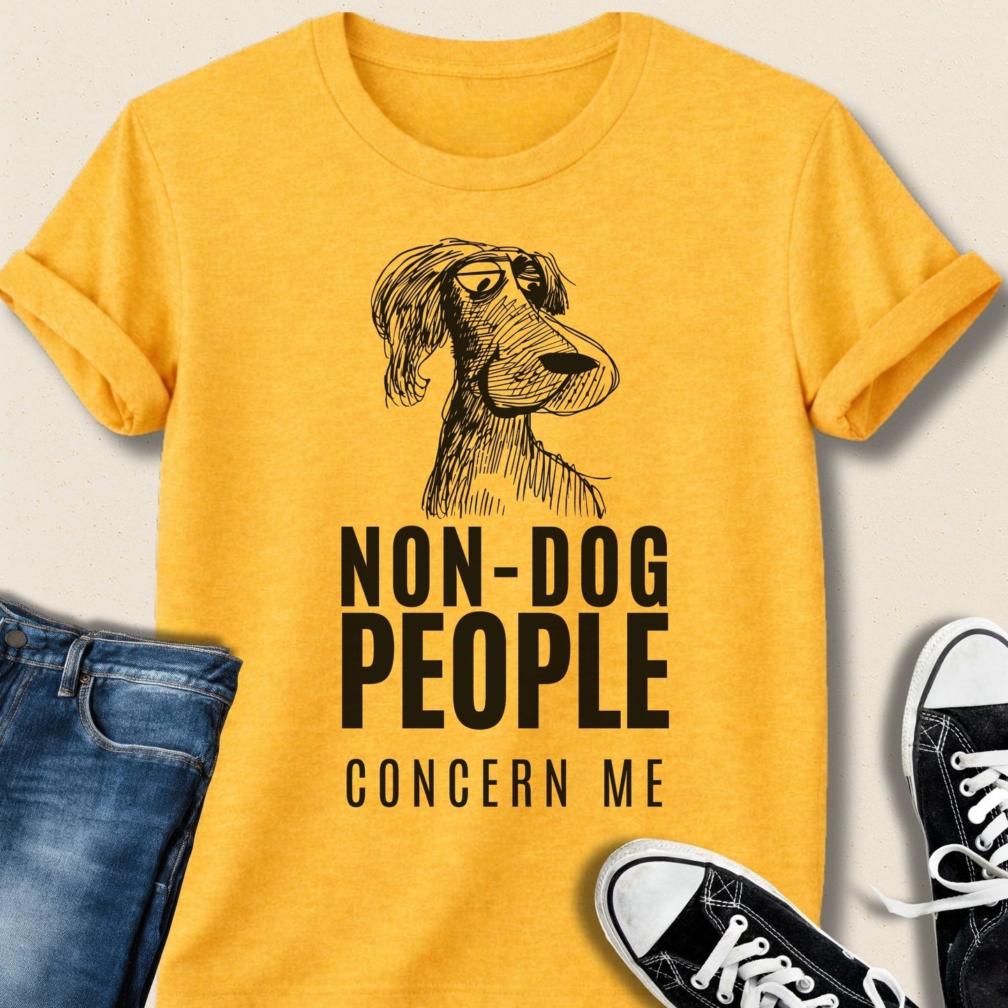 Non-Dog People Concern Me T-shirt