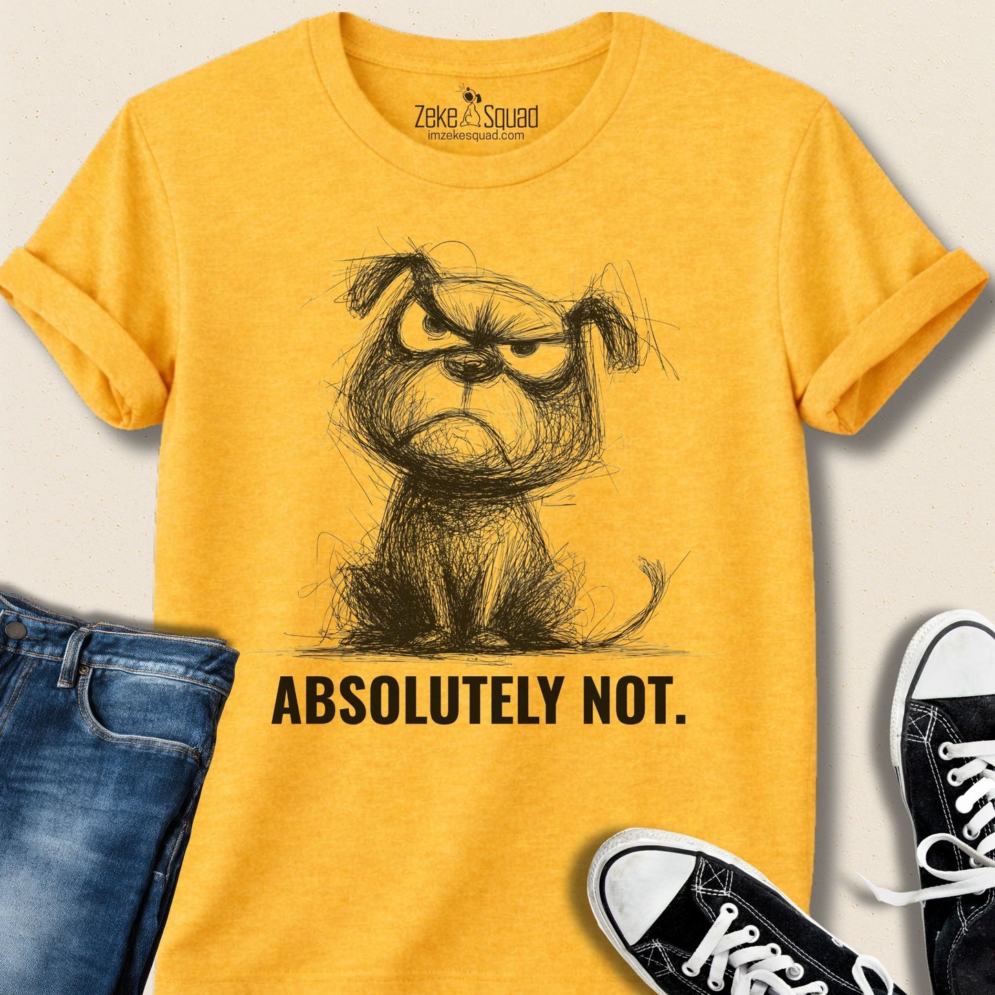 Absolutely Not T-shirt | Boundary Setting Tee | Hard No Graphic Tee - Zeke Squad