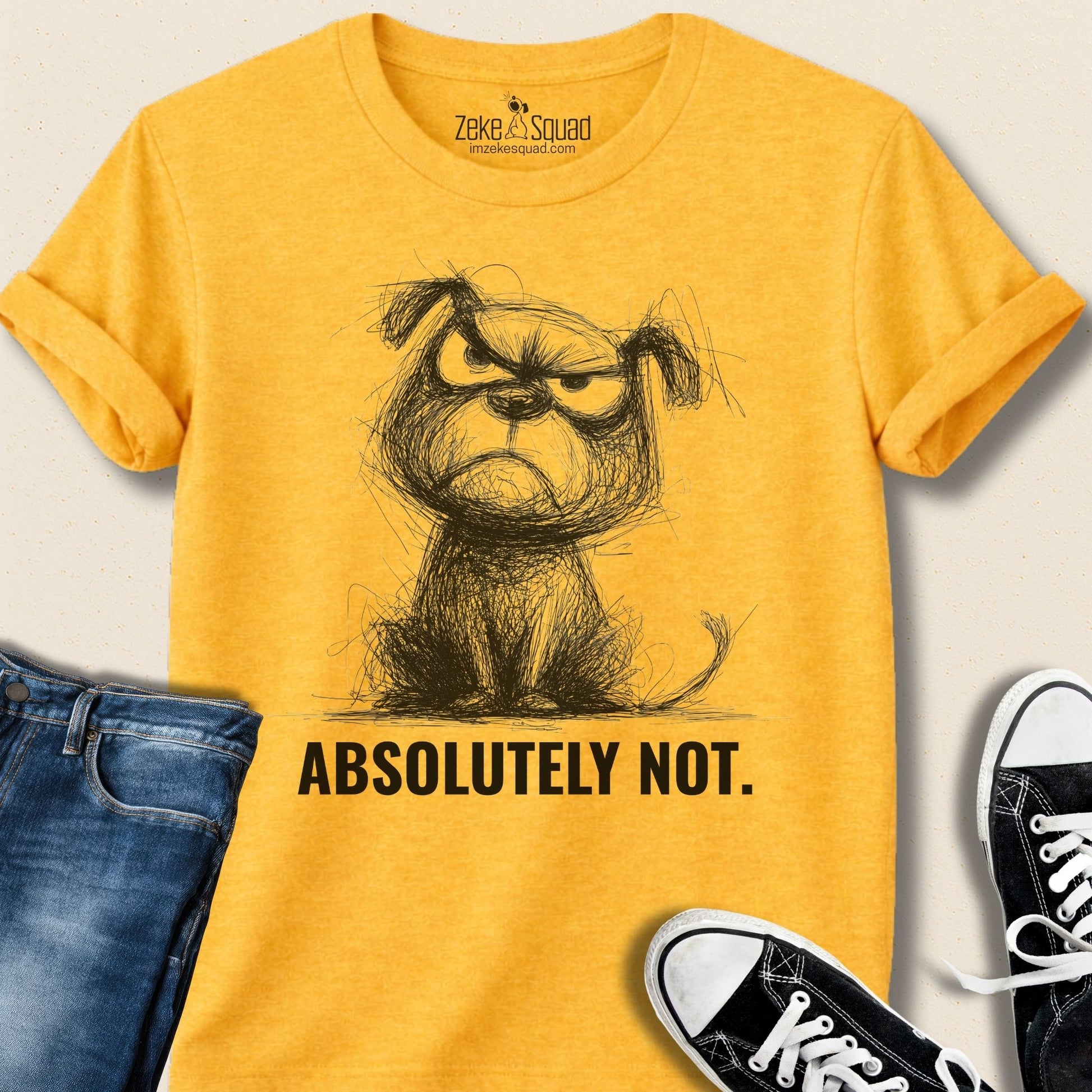 Absolutely Not T-shirt | Boundary Setting Tee | Hard No Graphic Tee - Zeke Squad