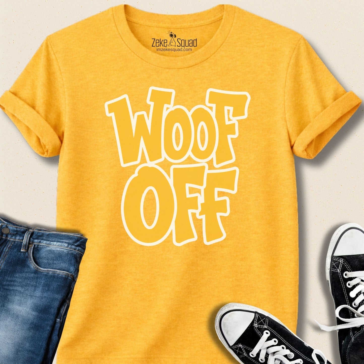 Woof Off Graffiti Style T-shirt - Zeke Squad