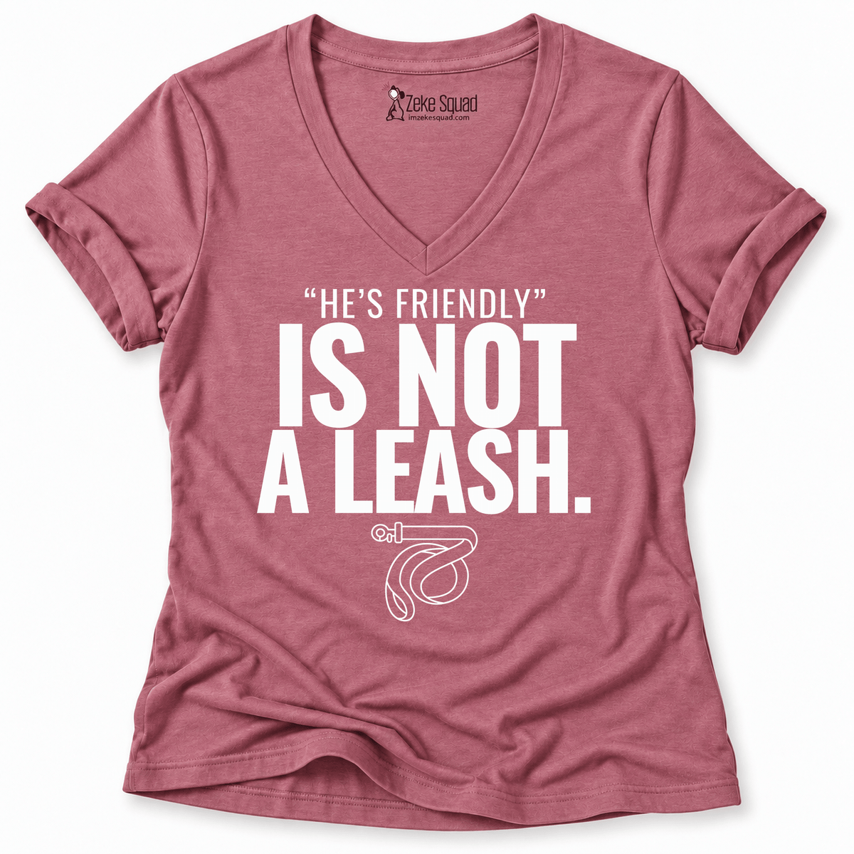 He's Friendly Women's V-neck - Zeke Squad