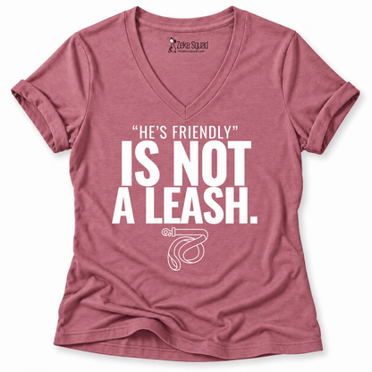 He's Friendly Women's V-neck - Zeke Squad