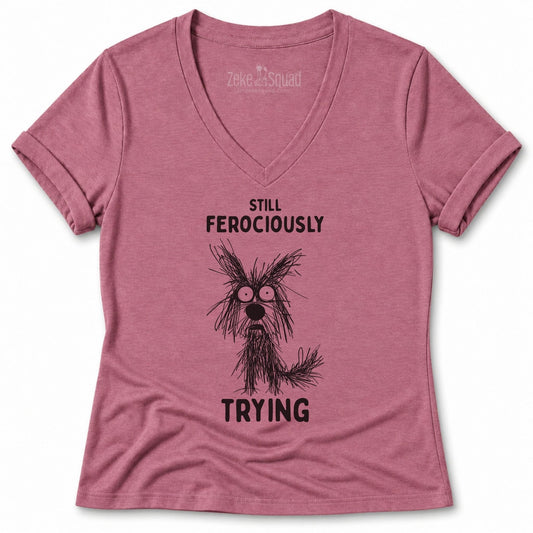 Still Trying Women's V-neck - Zeke Squad