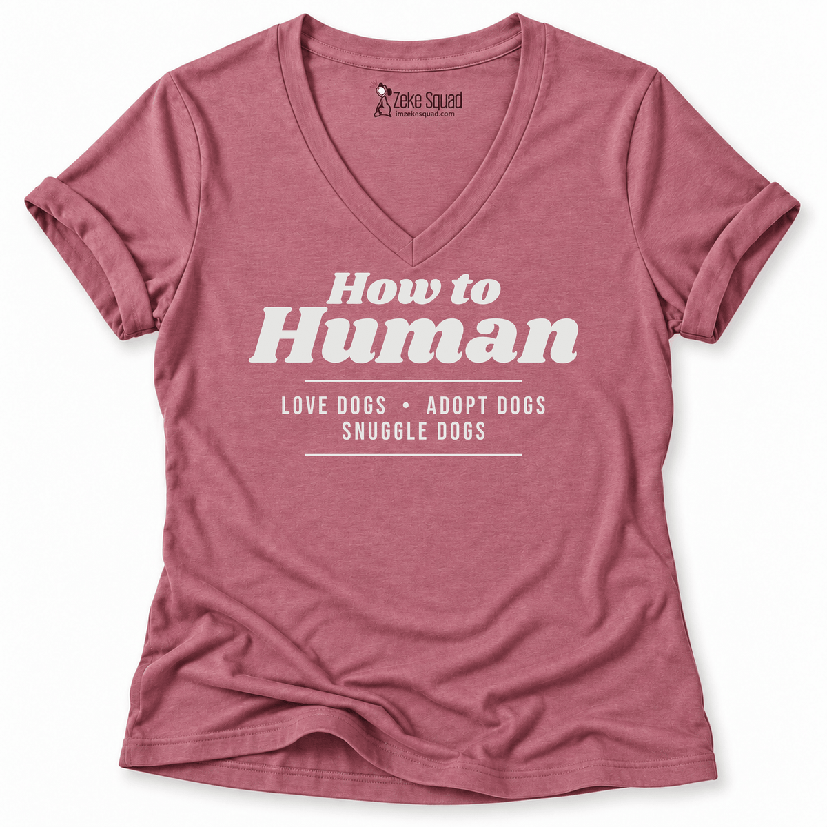 How To Human Women's V-neck - Zeke Squad