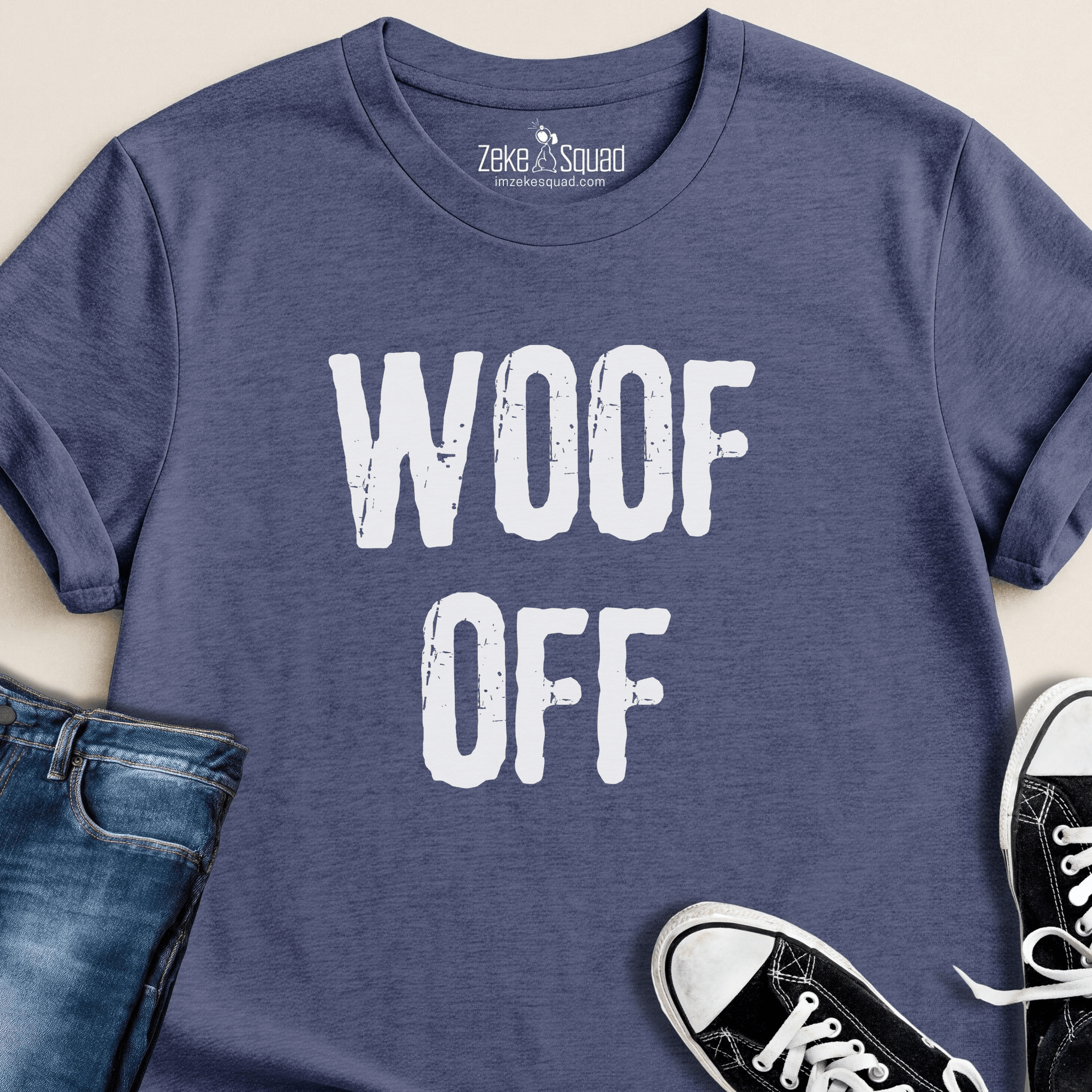 Woof Off Grunge T-shirt - Zeke Squad