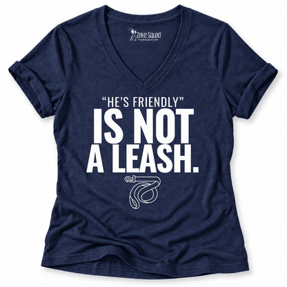 He's Friendly Women's V-neck - Zeke Squad