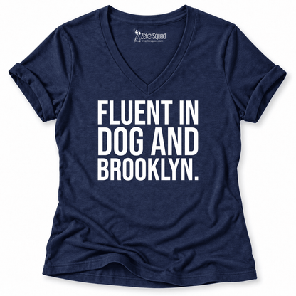 Fluent Brooklyn Women's V-neck - Zeke Squad