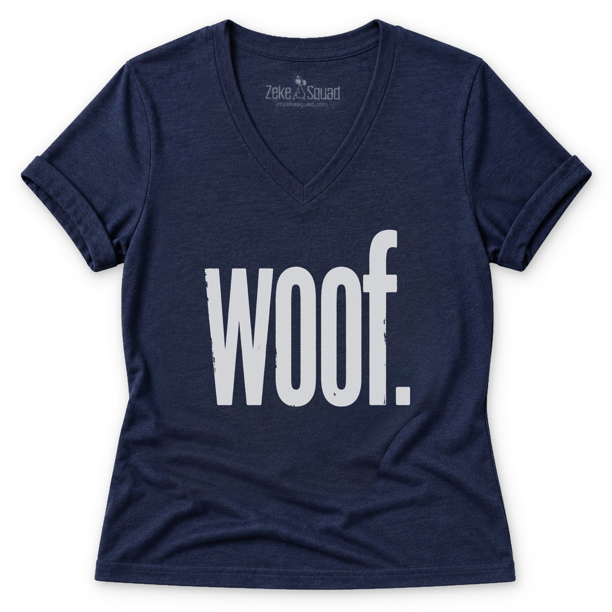 Woof Women's V-Neck - Zeke Squad