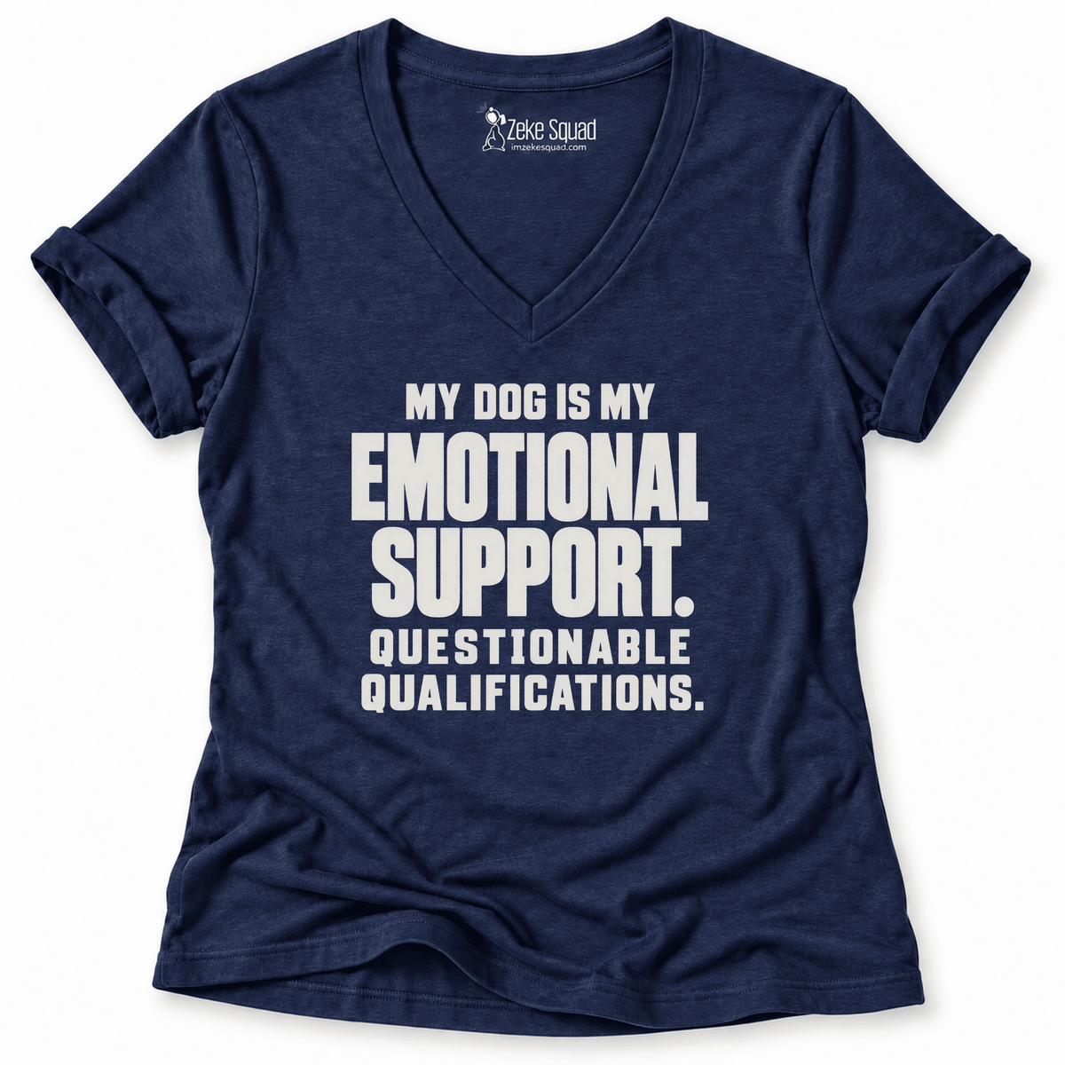 Emotional Support Women's V-neck - Zeke Squad
