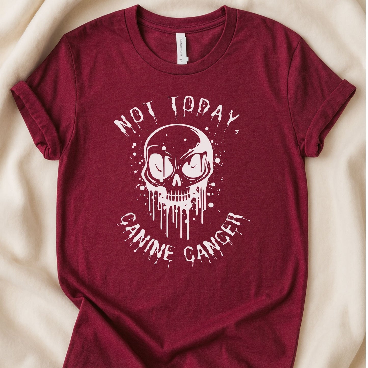 Not Today Canine Cancer T-Shirt | Dog Cancer Awareness Tee with Skull – Zeke Squad - Zeke Squad