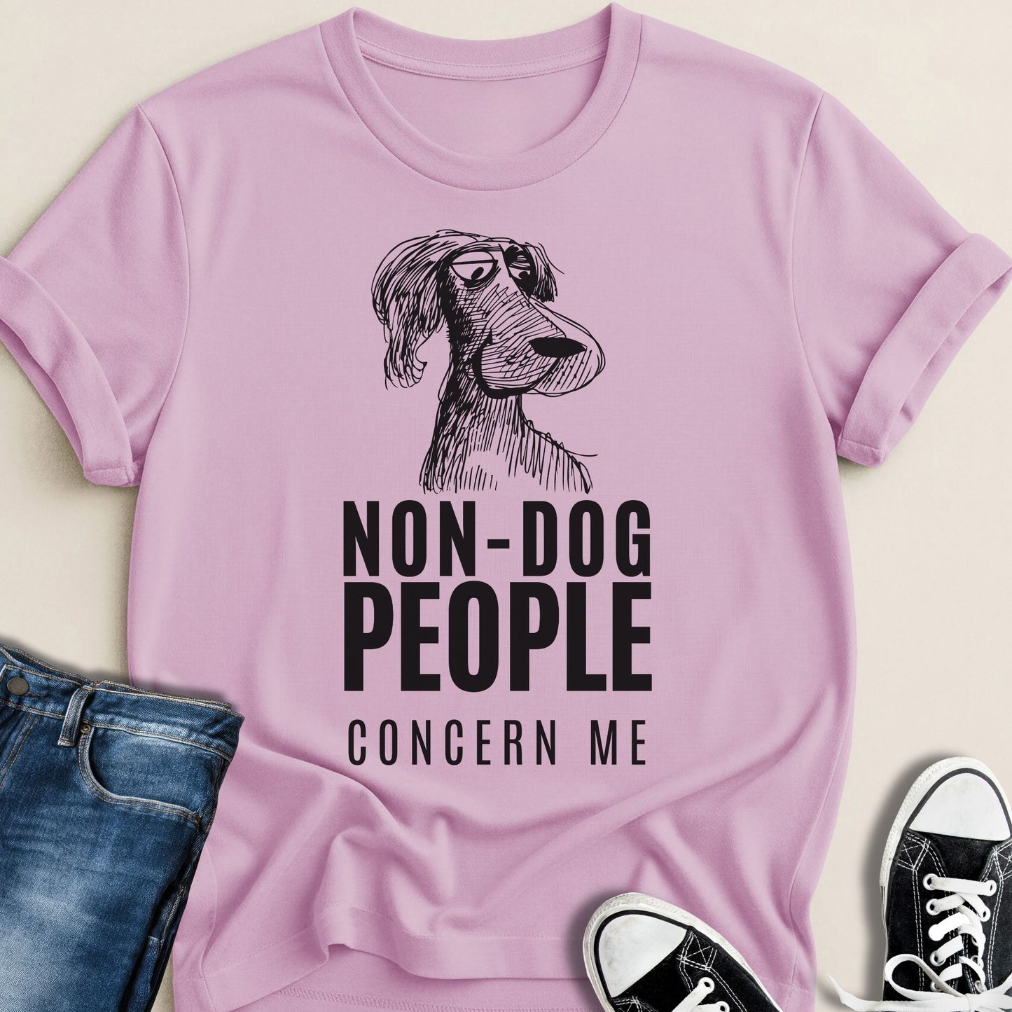 Non-Dog People Concern Me T-shirt
