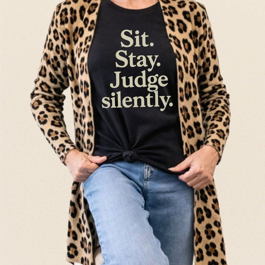 Sit Stay Judge Silently T-Shirt - Zeke Squad