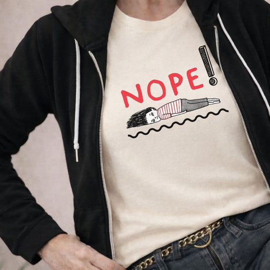 Nope. Burnout Mood Graphic T-shirt - Zeke Squad