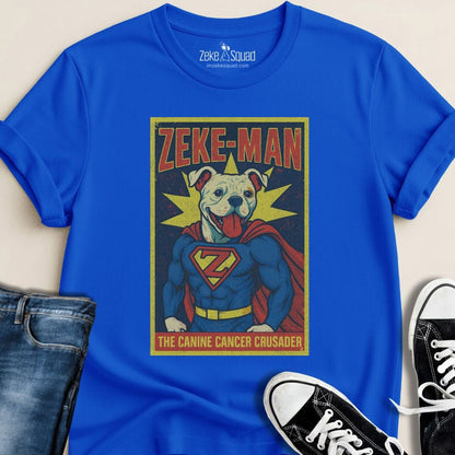 Zeke - Man the Canine Crusader T-shirt - Zeke Squad