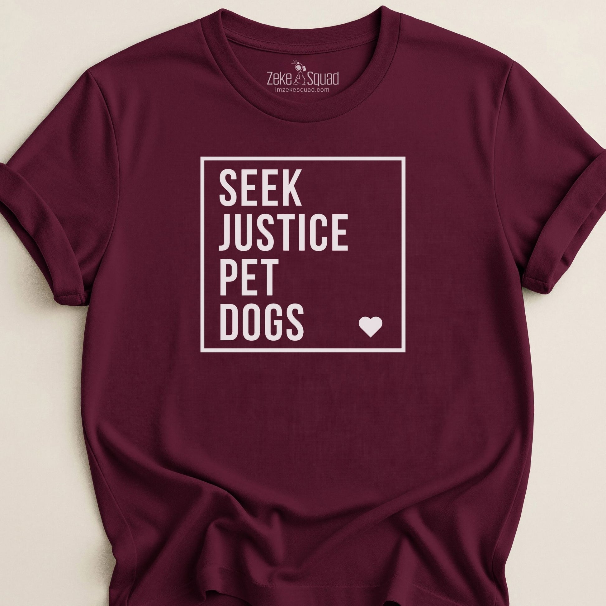 Seek Justice Pet Dogs T-shirt - Zeke Squad
