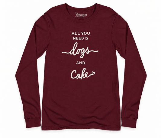 Dogs & Cake Long Sleeve T-shirt - Zeke Squad