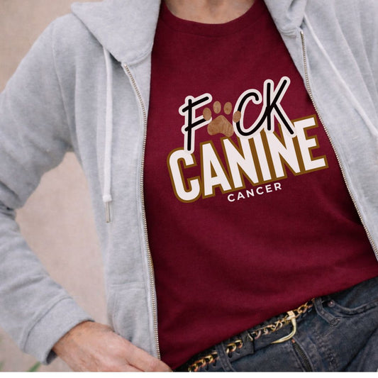 F*ck Canine Cancer T-Shirt — Bold Dog Cancer Awareness Statement Tee - Zeke Squad