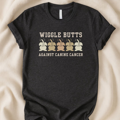 Wiggle Butts Against Canine Cancer T-Shirt | Funny Dog Awareness Tee – Zeke Squad - Zeke Squad