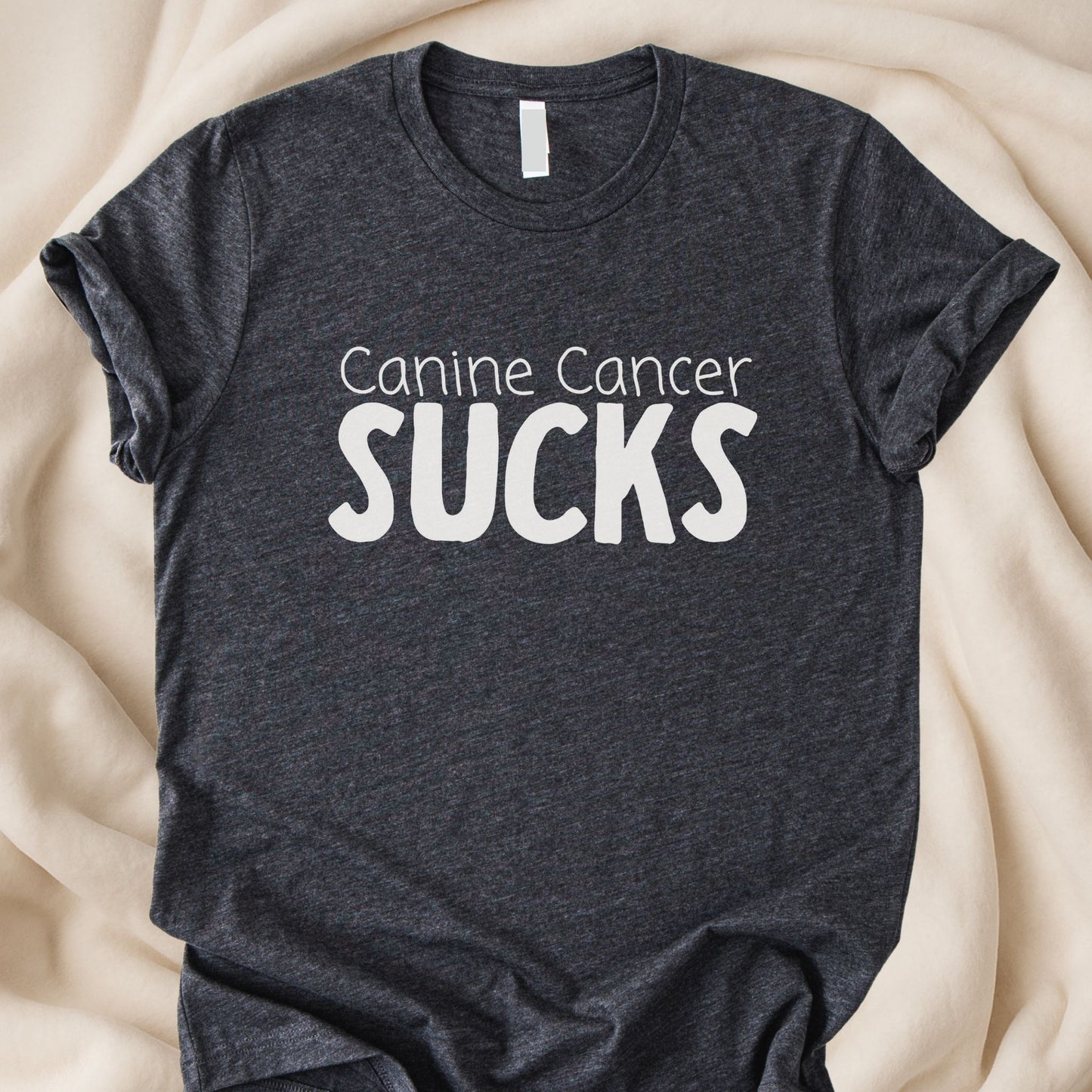 Canine Cancer Sucks T-Shirt | Dog Lover Awareness & Advocacy T-Shirt - Zeke Squad