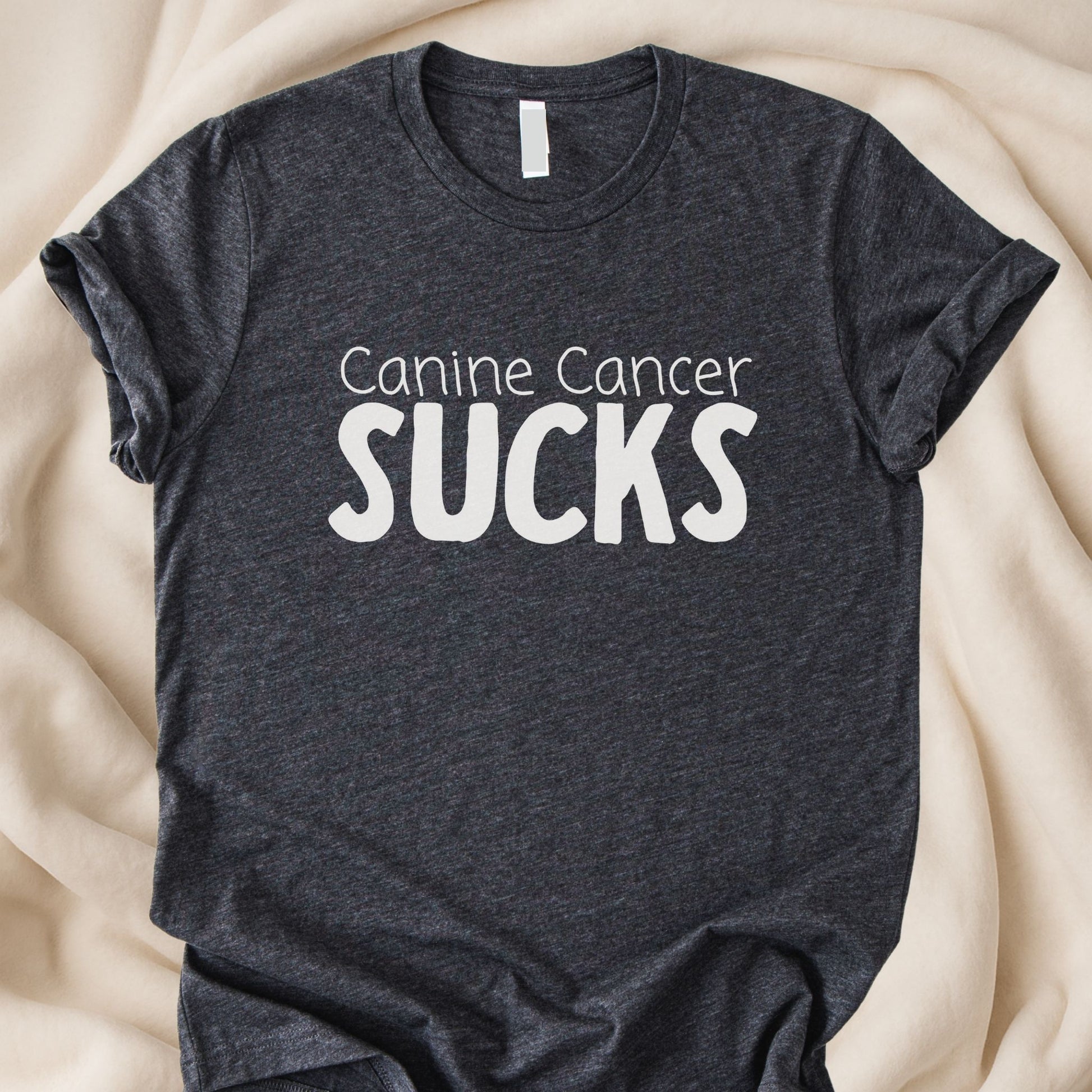 Canine Cancer Sucks T-Shirt | Dog Lover Awareness & Advocacy T-Shirt - Zeke Squad