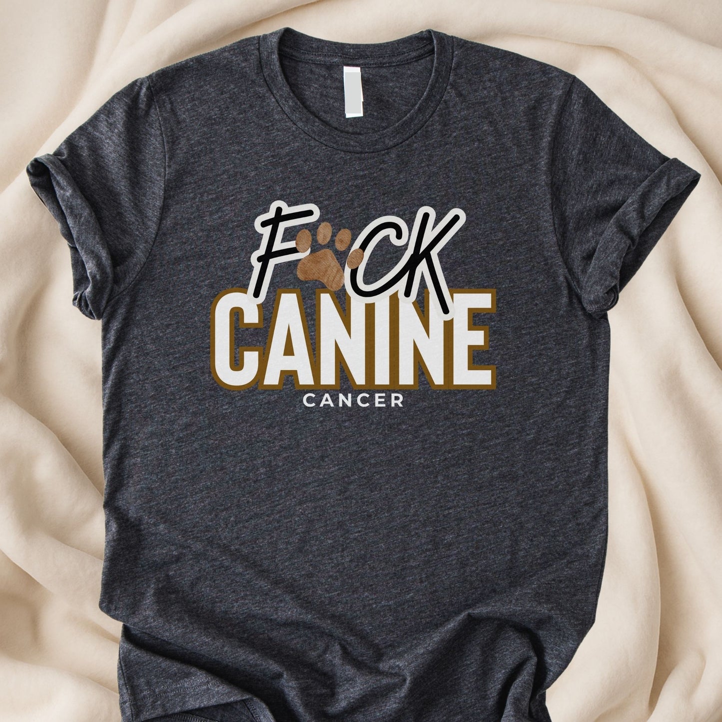 F*ck Canine Cancer T-Shirt | Bold Dog Cancer Awareness Tee – Zeke Squad - Zeke Squad