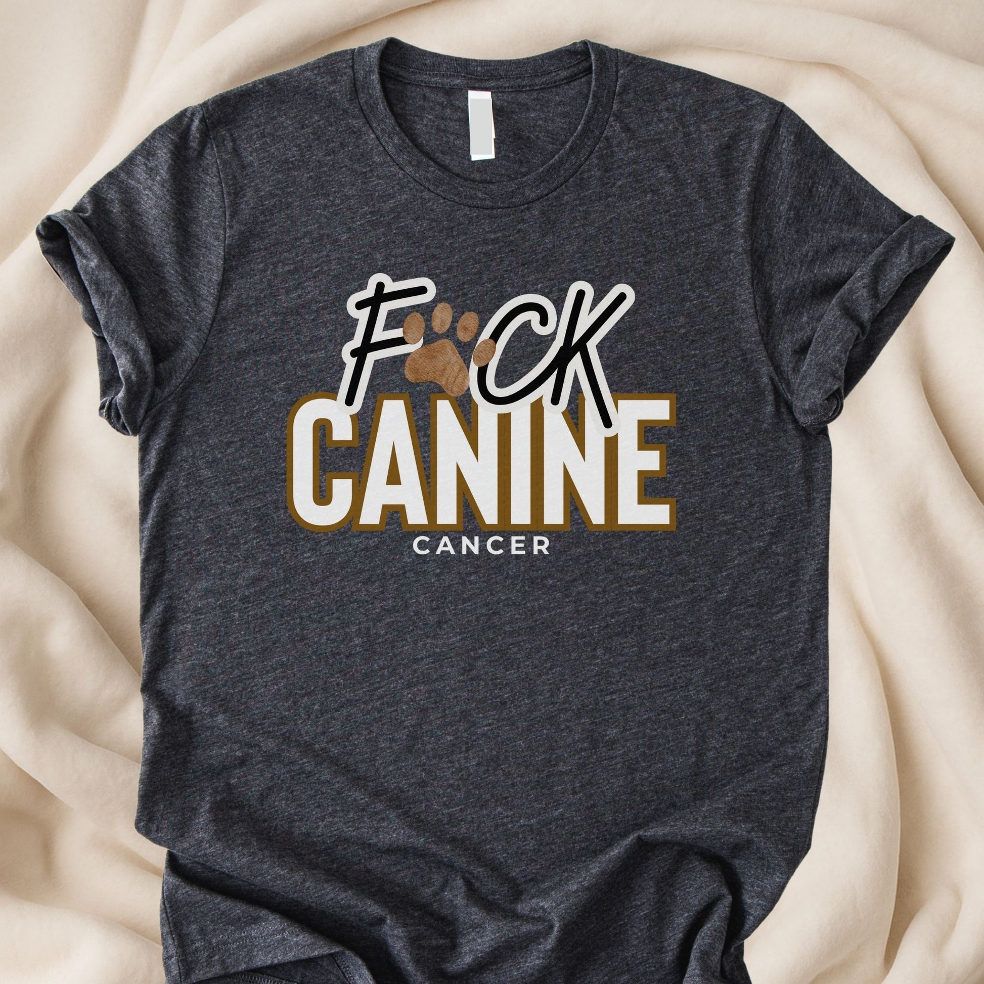 F*ck Canine Cancer T-Shirt | Bold Dog Cancer Awareness Tee – Zeke Squad - Zeke Squad