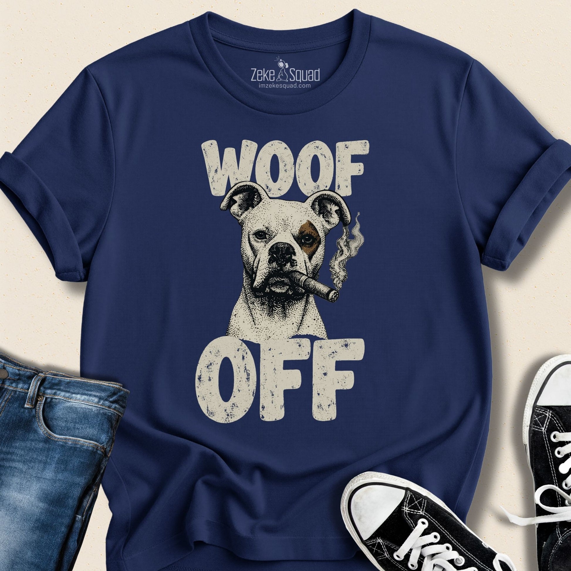 Woof Off ft. Zeke in Business Casual T-shirt - Zeke Squad