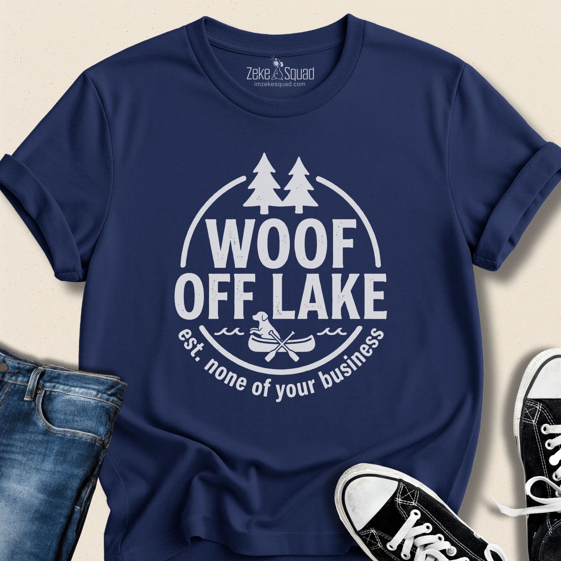 Woof Off Lake T-shirt - Zeke Squad