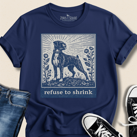 Refuse To Shrink Boxer Linocut T-shirt