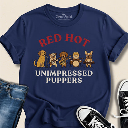 Red Hot Unimpressed Puppers T-shirt - Zeke Squad