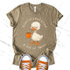 Unisex Zeke Squad T-shirt with the phrase “Overstimulated and Out of Fucks” featuring a duck holding a cup of coffee.