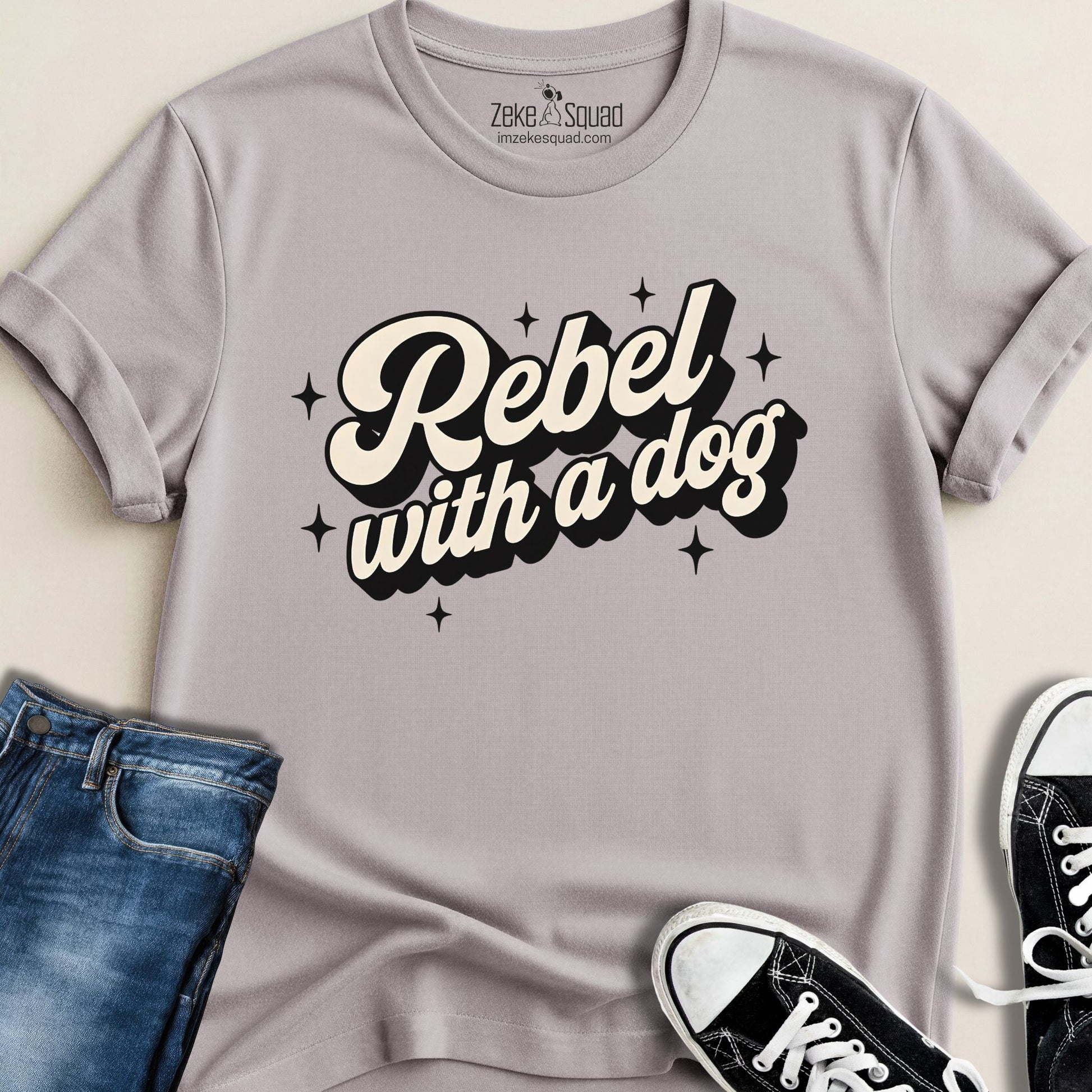 Rebel With a Dog T-shirt - Zeke Squad