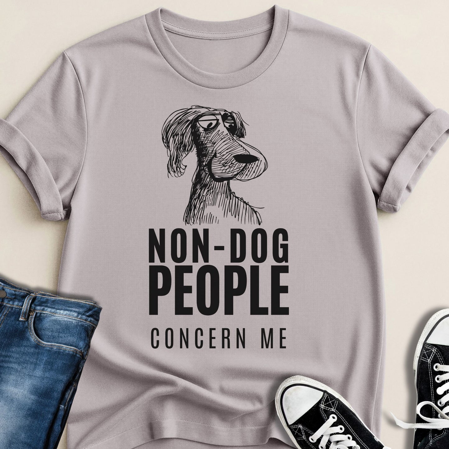 Non-Dog People Concern Me T-shirt
