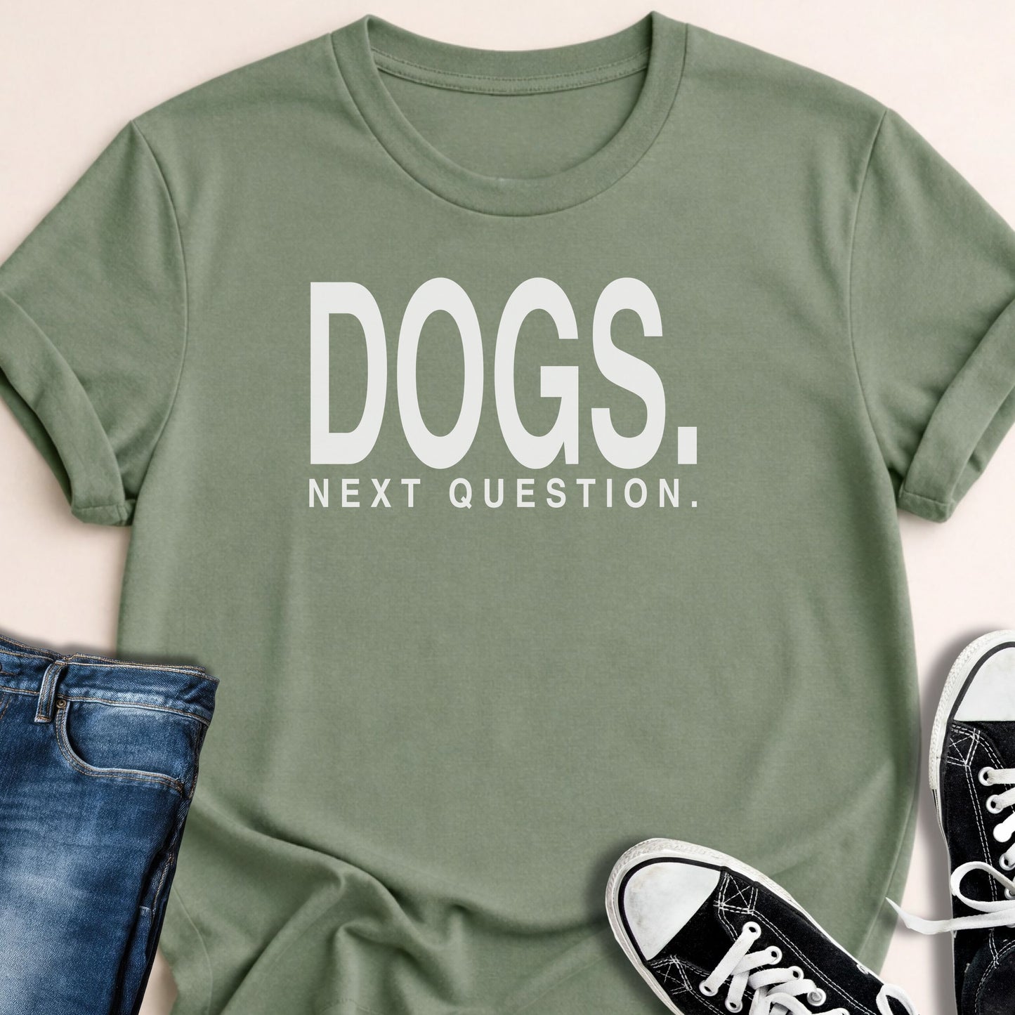 Dogs. Next Question T-shirt - Zeke Squad